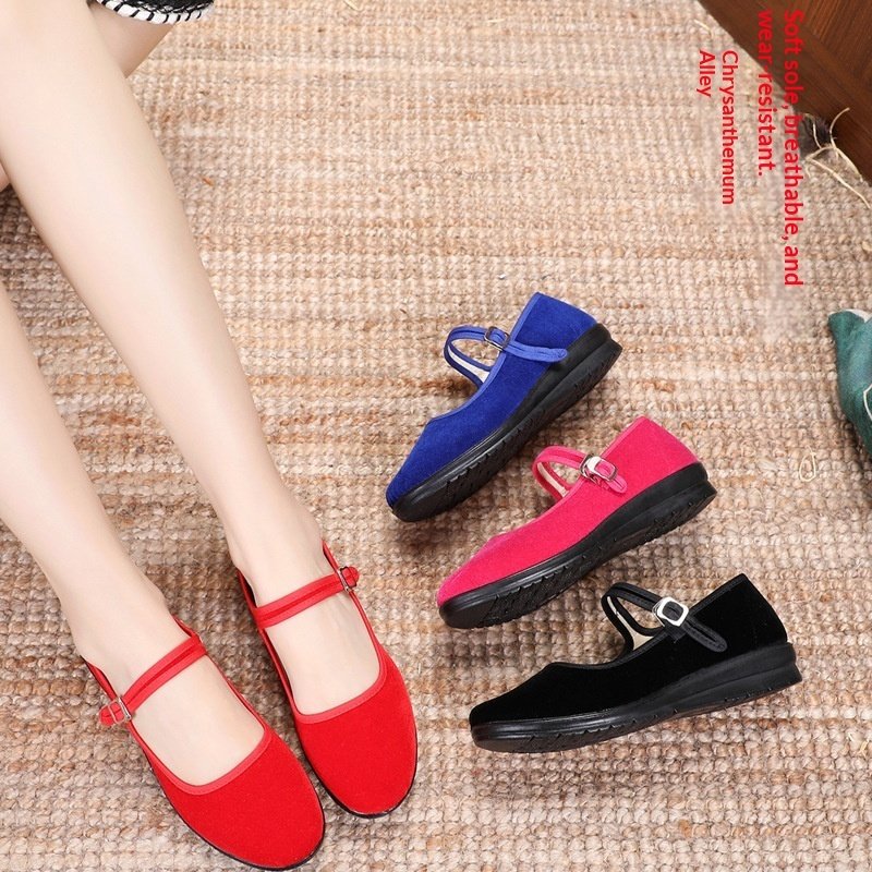 Single-buckle Womens Casual Canvas Shoes - Image 9
