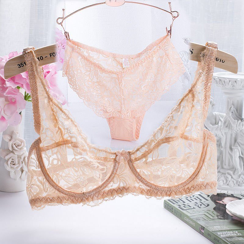 Flirting French Ultra-Thin Lingerie Bras And Panties Set For Women - Image 2