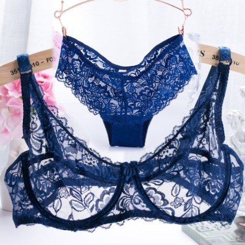 Flirting French Ultra-Thin Lingerie Bras And Panties Set For Women - Image 9