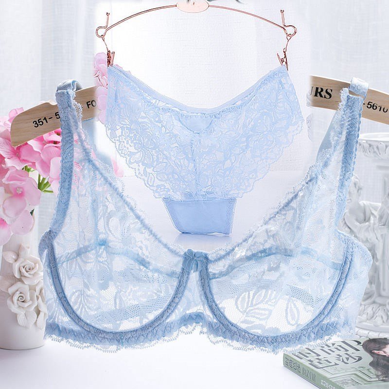 Flirting French Ultra-Thin Lingerie Bras And Panties Set For Women - Image 5