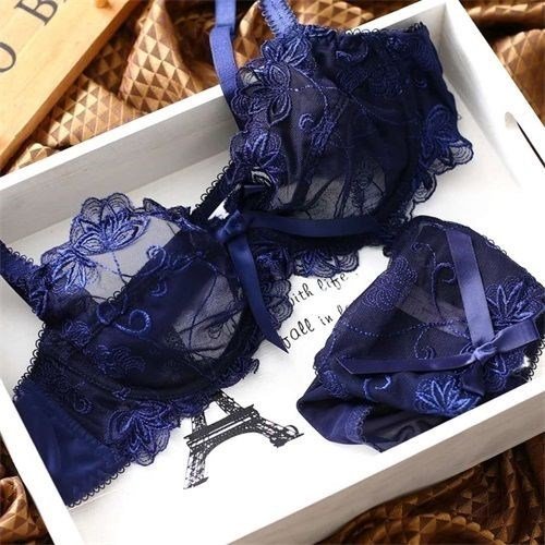Flirting French Ultra-Thin Lingerie Bras And Panties Set For Women - Image 7
