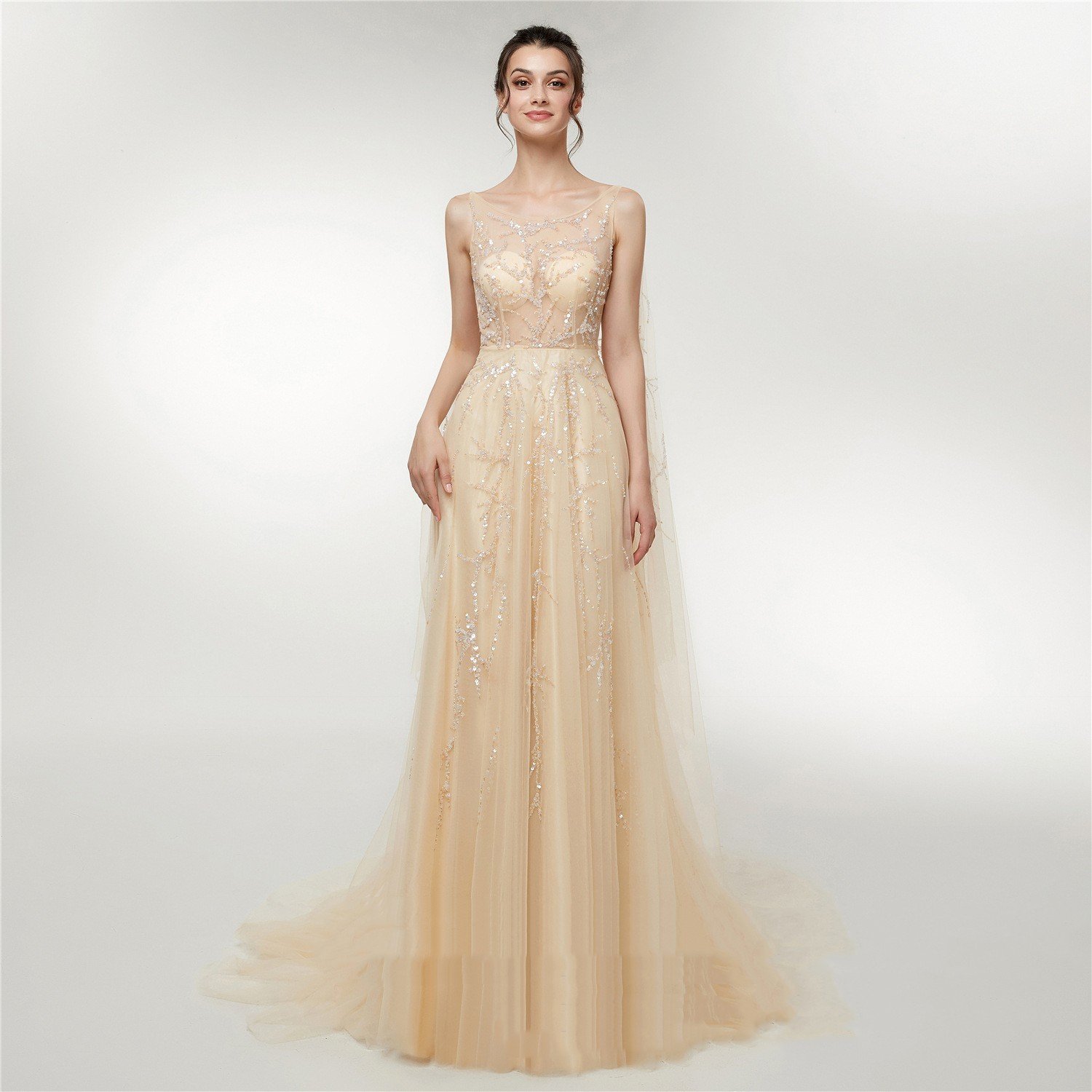 Engerla Wedding Fall New Long Dress