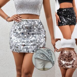 womens-sparkly-sequin-mini-skirt-slim-fit-bodycon-short-skirt-for-party