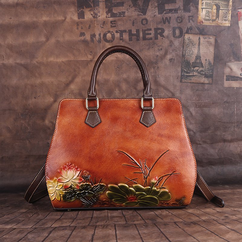 Original first layer cowhide handbags - Image 4