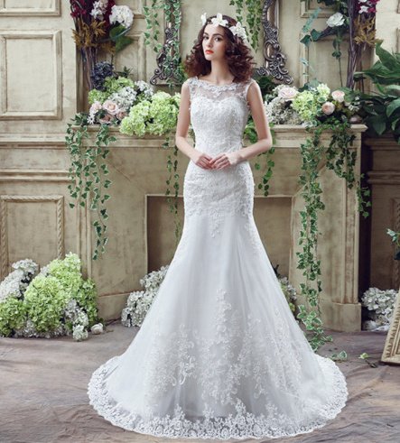 Bride Trailing Wedding Dress - Image 4