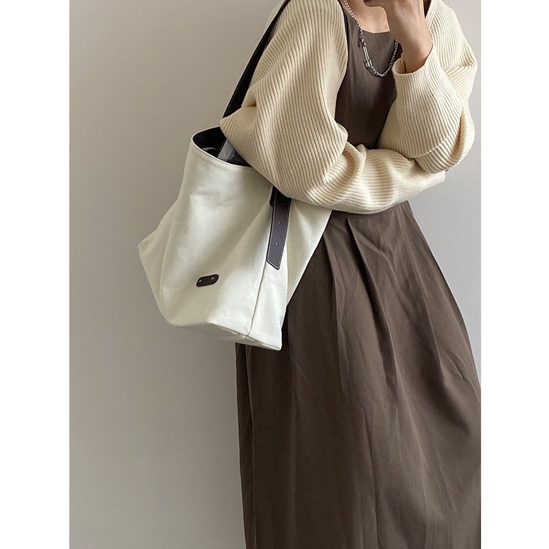 Japanese Simple Canvas Bag Handbags Trend - Image 3