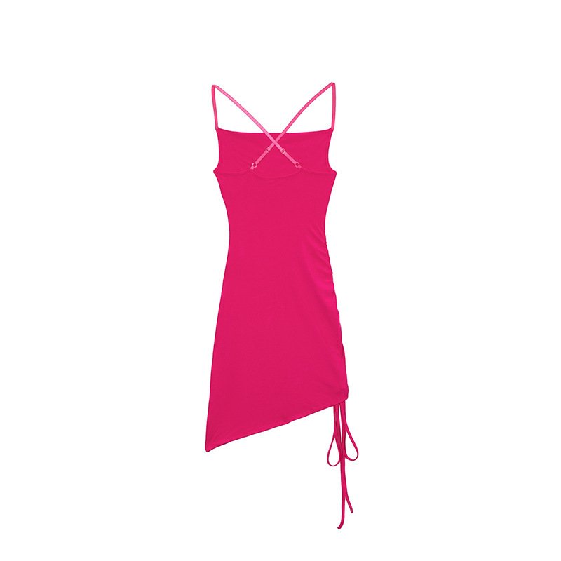 Womens Ruched Irregular Party Sexy Bodycon Dress - Image 2