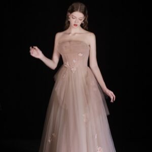 bridal-wedding-dinner-tube-top-flower-dress-for-women