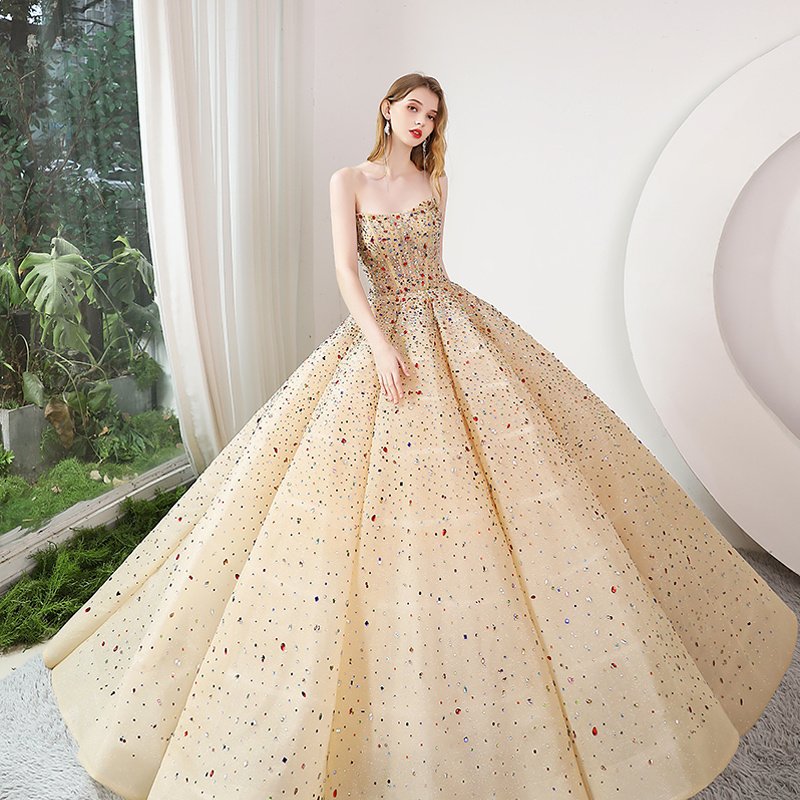 Costume Bride Wedding Dress Tube Top Dress - Image 3