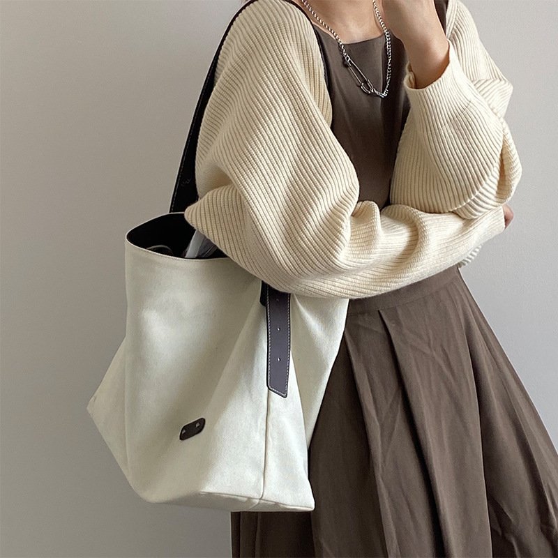 Japanese Simple Canvas Bag Handbags Trend - Image 4