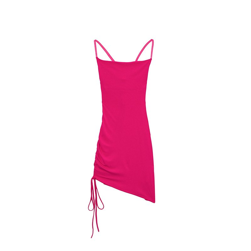 Womens Ruched Irregular Party Sexy Bodycon Dress - Image 5