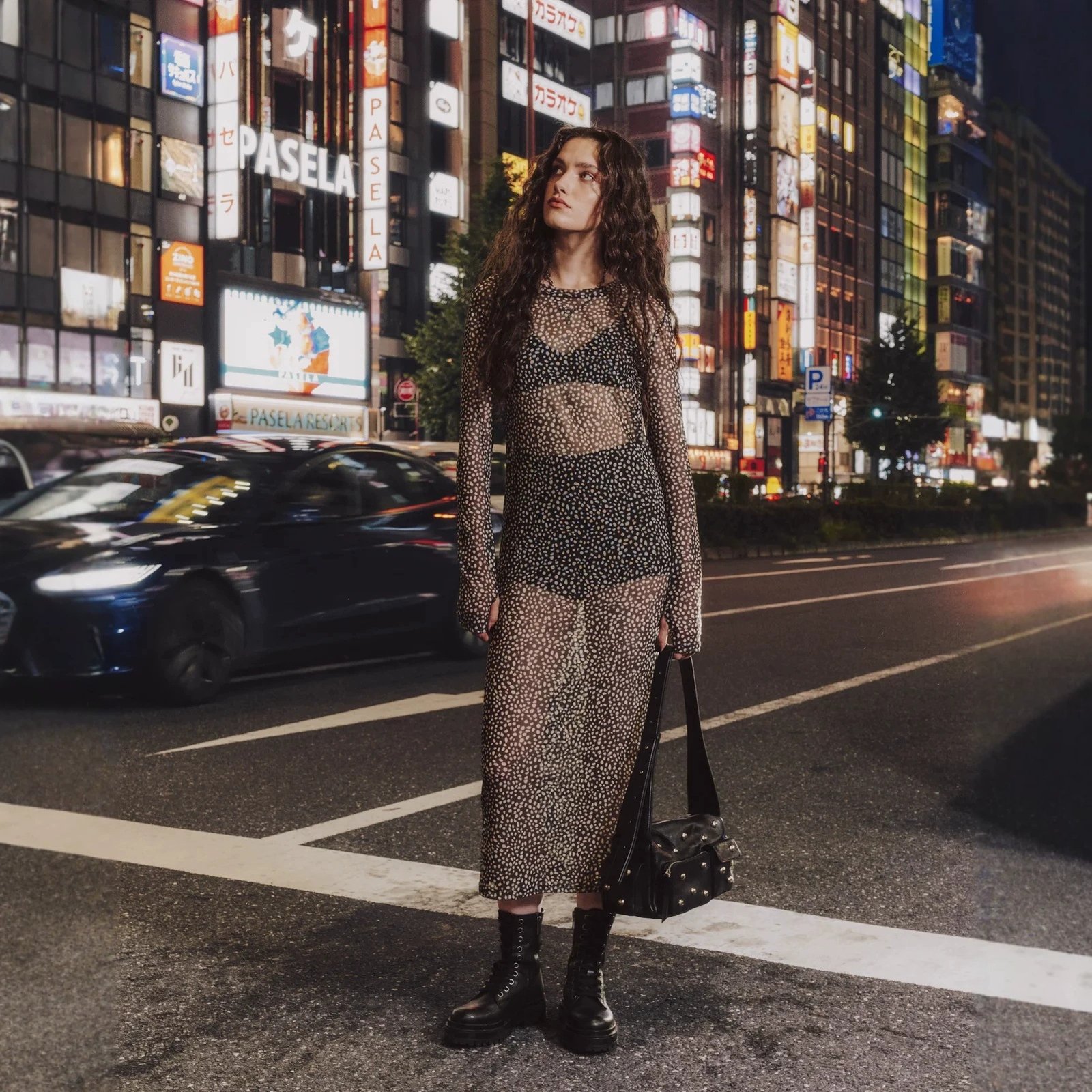 Printed Long-sleeve Dress Womens Party Gown - Image 3